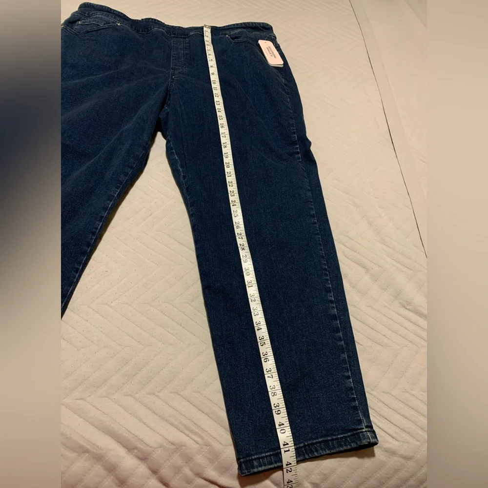 NWT Allison‎ Daley Woman Crop Pants 24WR Dark Wash Denim Classic Minimalist